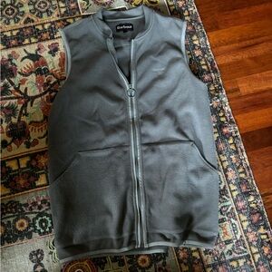 Gray fleece Barbour Vest